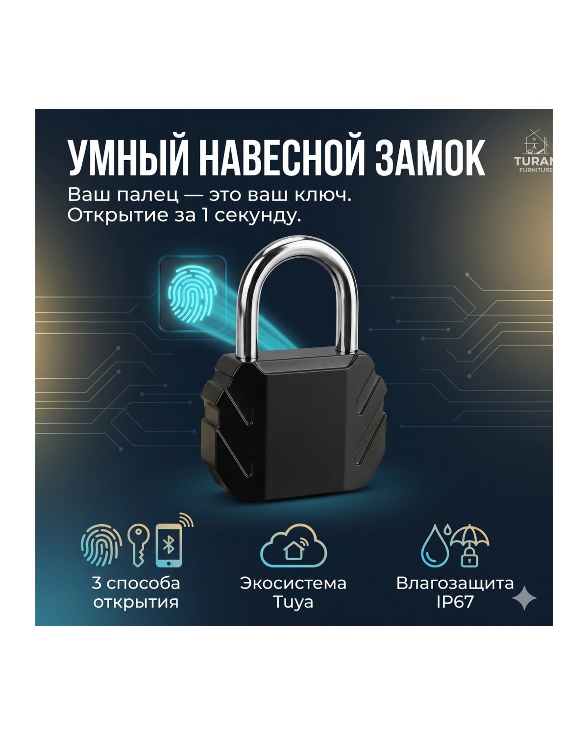 Навесной замок Smart0034-2